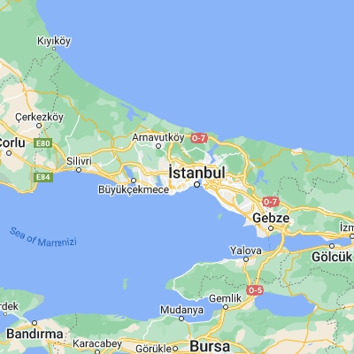 Map showing location of Bağcılar (41.039030, 28.856710)