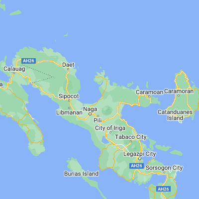 Map showing location of Bagacay (13.777000, 123.303200)