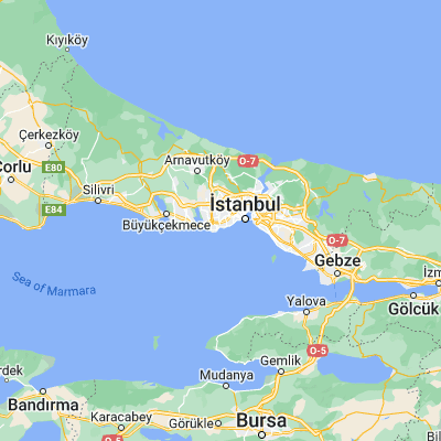 Map showing location of Bahçelievler (41.002310, 28.859800)
