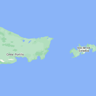 Map showing location of Bahía Buen Suceso (-54.783330, -65.250000)