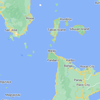 Map showing location of Balabag (11.970000, 121.919170)