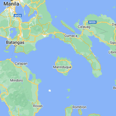 Map showing location of Balanacan (13.528900, 121.867700)