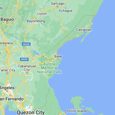 Map showing location of Baler (15.758900, 121.560700)