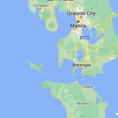 Map showing location of Balibago (13.925720, 120.625560)