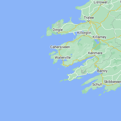 Map showing location of Ballinskelligs Bay (51.825830, -10.207780)