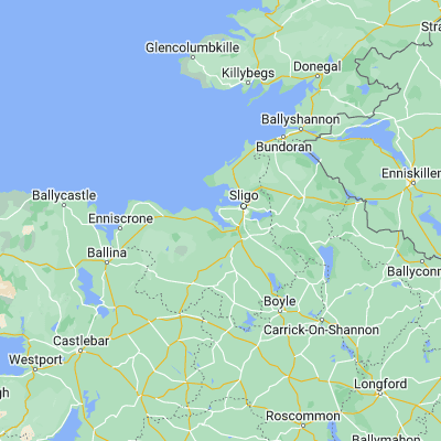 Map showing location of Ballysadare Bay (54.235280, -8.588890)