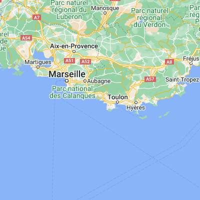 Map showing location of Bandol (43.137090, 5.731600)