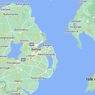 Map showing location of Bangor (54.653380, -5.668950)