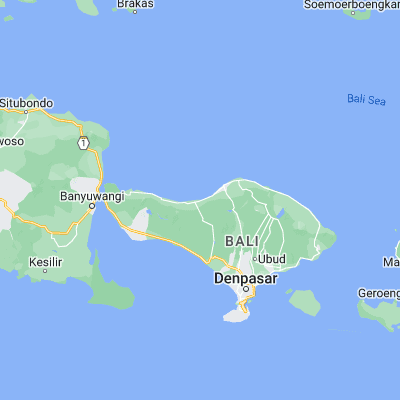 Map showing location of Banjar (-8.190000, 114.967500)