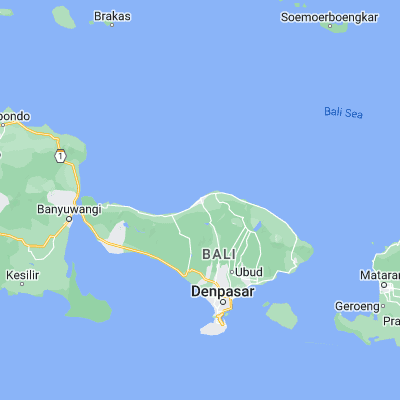 Map showing location of Banjar Kaliuntu Satu (-8.111800, 115.082000)