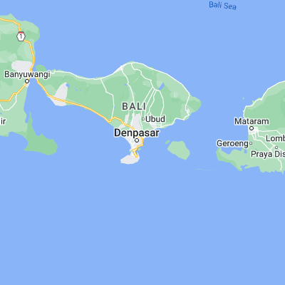 Map showing location of Banjar Taman (-8.681800, 115.256400)