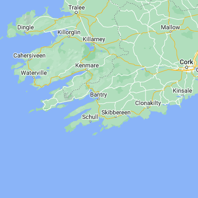 Map showing location of Bantry (51.683330, -9.450000)