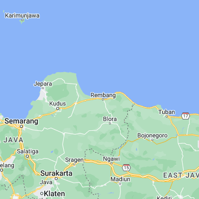 Map showing location of Banyudono (-6.699900, 111.309400)