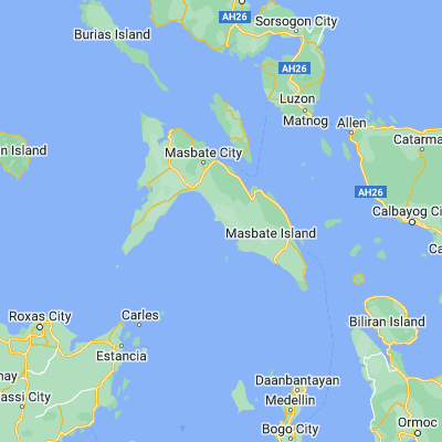 Map showing location of Barra (12.071700, 123.639500)