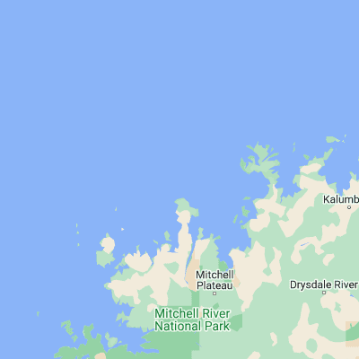 Map showing location of Baudin Island (-14.127750, 125.604900)