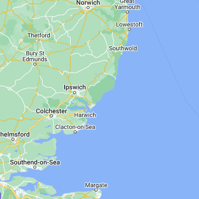 Map showing location of Bawdsey (52.009080, 1.418520)