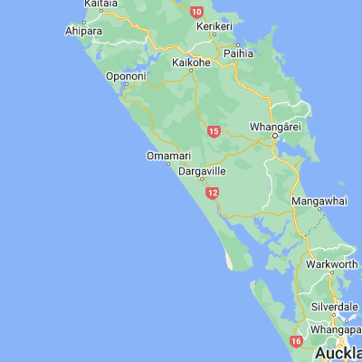 Map showing location of Baylys Beach (-35.952300, 173.746980)