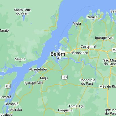 Map showing location of Belém (-1.455830, -48.504440)