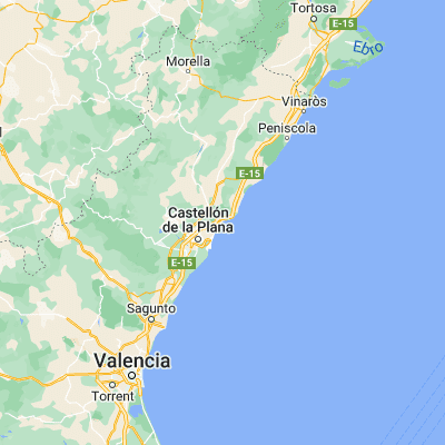 Map showing location of Benicàssim (40.050000, 0.066670)