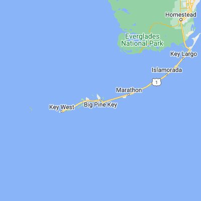 Map showing location of Big Pine Key (24.669870, -81.353970)