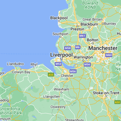 Map showing location of Birkenhead (53.393370, -3.014790)