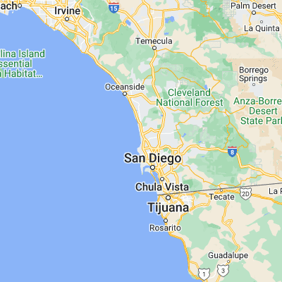 Map showing location of Blacks Beach (32.892550, -117.253650)