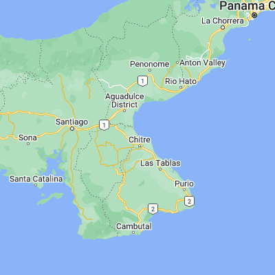 Map showing location of Boca de Parita (8.016670, -80.450000)