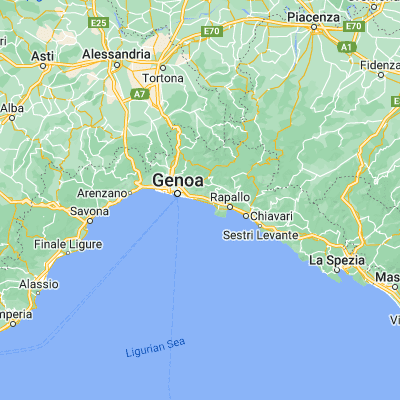 Map showing location of Bogliasco (44.379040, 9.067960)