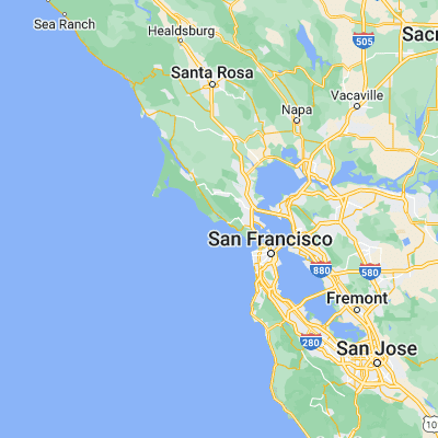 Map showing location of Bolinas (37.909370, -122.686370)