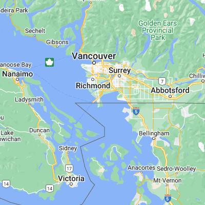 Map showing location of Boundary Bay (49.006380, -123.038360)
