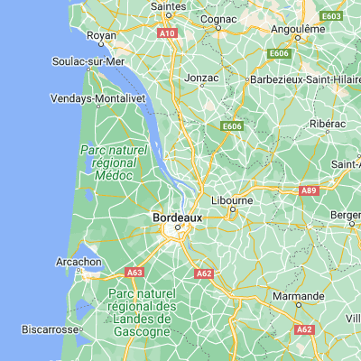 Map showing location of Bourg (45.040620, -0.558930)