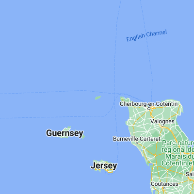 Map showing location of Braye (Alderney) (49.722150, -2.202120)