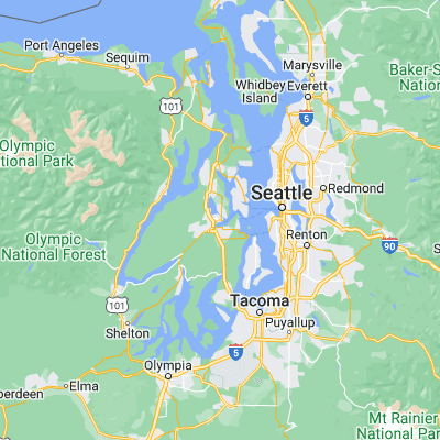 Map showing location of Bremerton (47.567320, -122.632640)