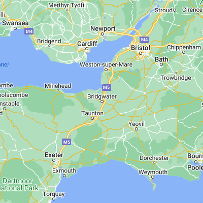 Map showing location of Bridgwater (51.128370, -3.003560)