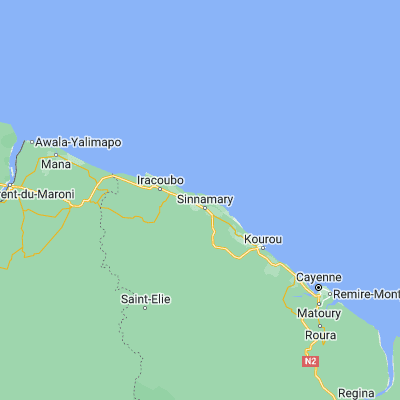 Map showing location of Brigandin (5.419120, -52.983810)