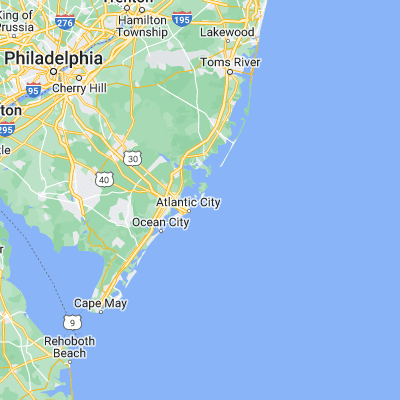 Map showing location of Brigantine (39.410120, -74.364590)