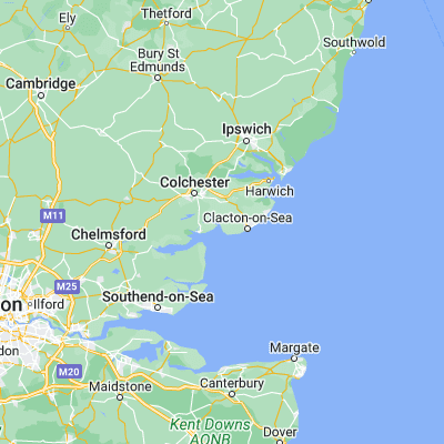 Map showing location of Brightlingsea (51.811640, 1.023360)
