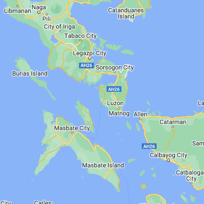 Map showing location of Bulan (12.671390, 123.875000)