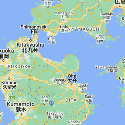 Map showing location of Bungo-Takada-shi (33.556700, 131.445060)