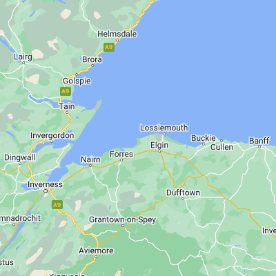 Map showing location of Burghead (57.701130, -3.489920)