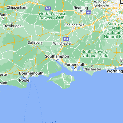 Map showing location of Bursledon (50.886580, -1.315960)