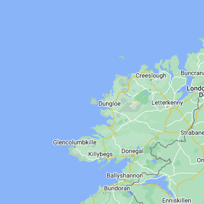 Map showing location of Burtonport (54.985560, -8.431110)
