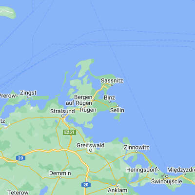 Map showing location of Buschvitz (54.429980, 13.471210)