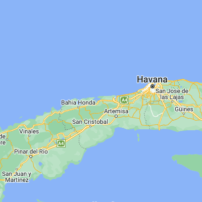 Map showing location of Cabañas (22.975830, -82.921940)