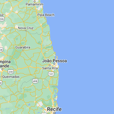 Map showing location of Cabedelo (Rio Paraiba) (-6.981110, -34.833890)