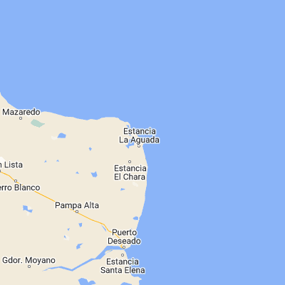 Map showing location of Cabo Blanco (-47.206720, -65.750840)