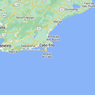 Map showing location of Cabo Frio (-22.879440, -42.018610)