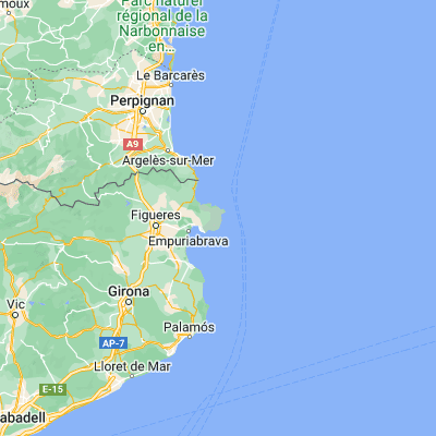 Map showing location of Cadaqués (42.288560, 3.277060)