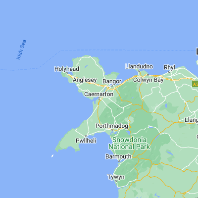 Map showing location of Caernarfon (53.141260, -4.270160)