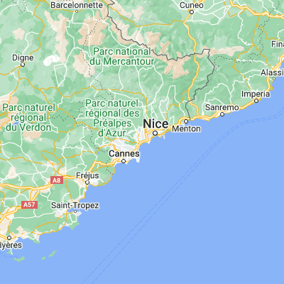 Map showing location of Cagnes-sur-Mer (43.664600, 7.153390)